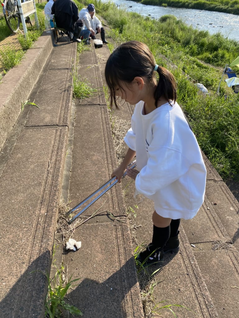 故郷の川のリバークリーン活動