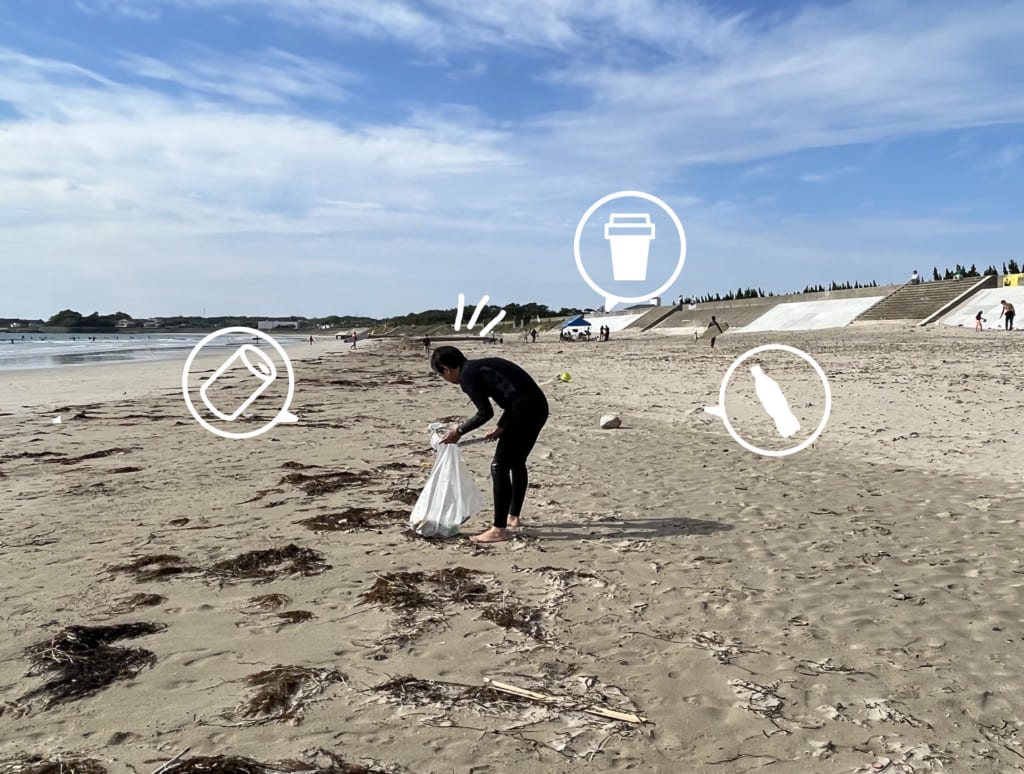 カンタンにできることから… 海岸でゴミ拾い。