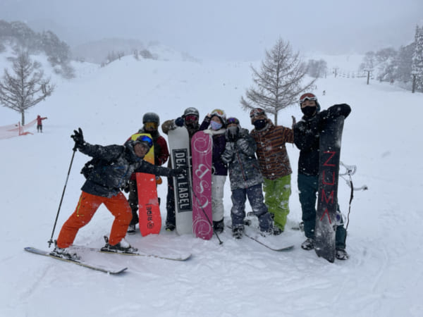 地球温暖化現象によって積雪量が減っていることをスノボーを通して体感する！