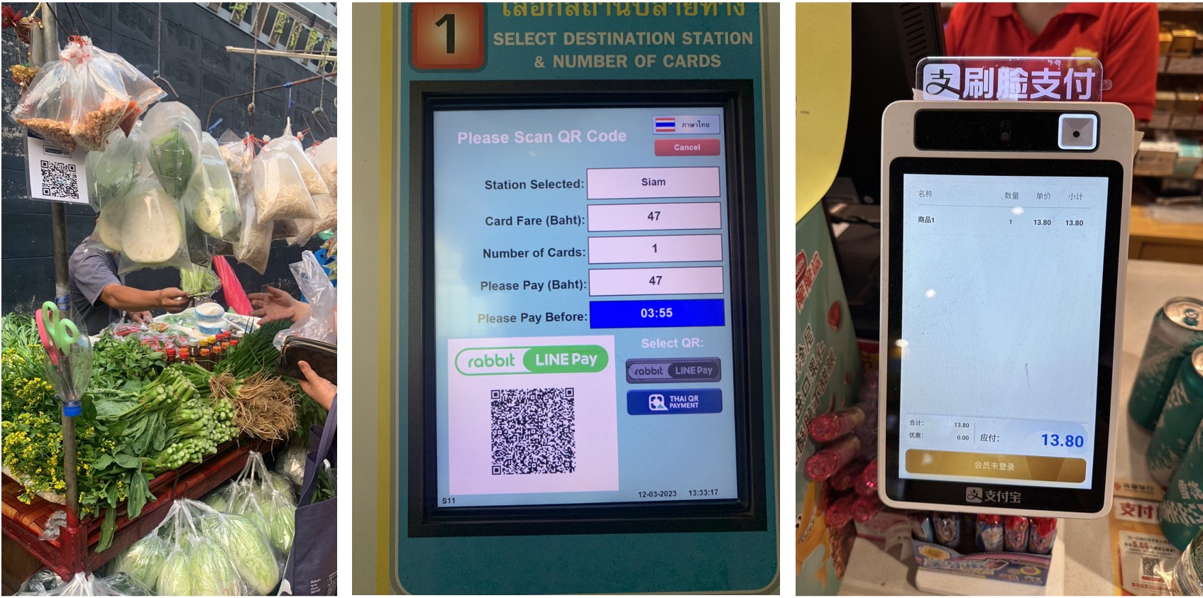 Observations from the Field Cashless Payment in Thailand and China